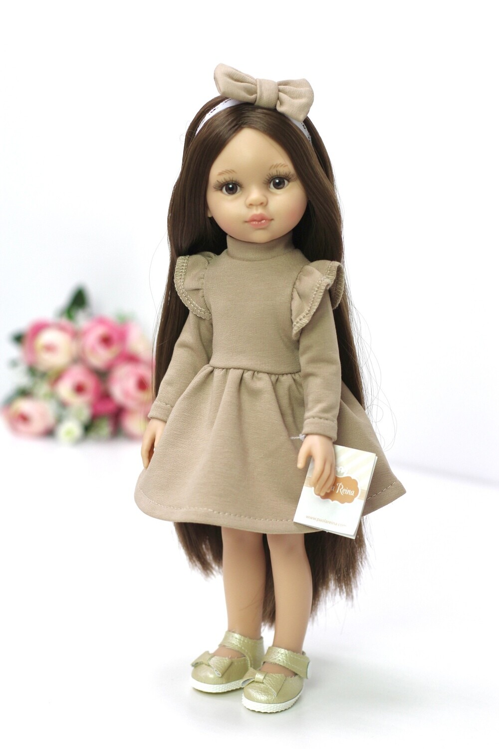 Кукла Кэрол Рапунцель с длинными волосами в стильном платье (пижама в комплекте) (Паола Рейна), 34 см