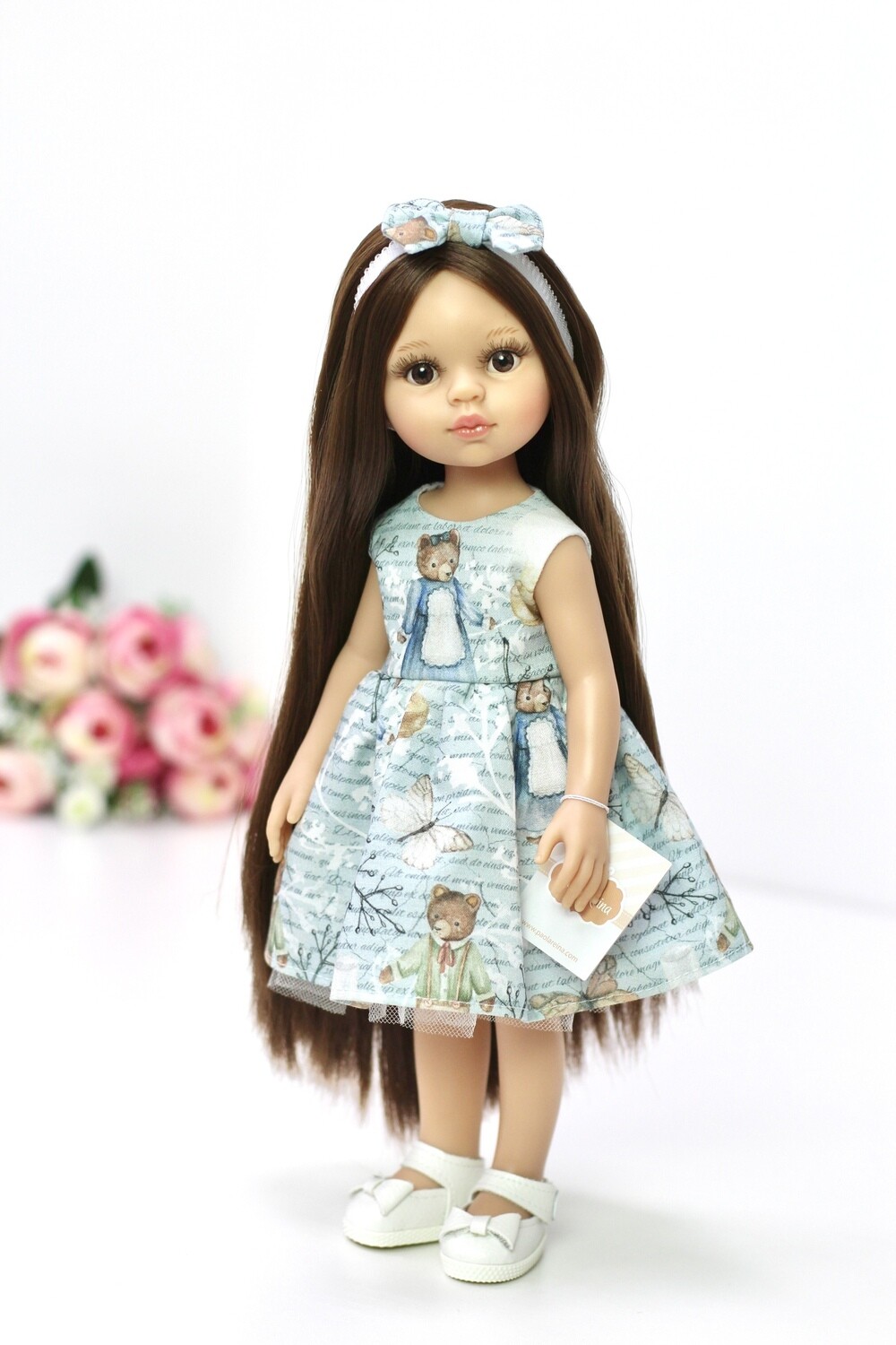 Кукла Кэрол Рапунцель с длинными волосами в красивом платье (пижама в комплекте) (Паола Рейна), 34 см