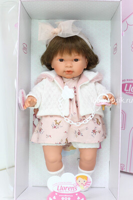 Кукла мягконабивная Pippa со звуковым механизмом, Llorens, 42 см. Упаковка фирменная подарочная коробка
