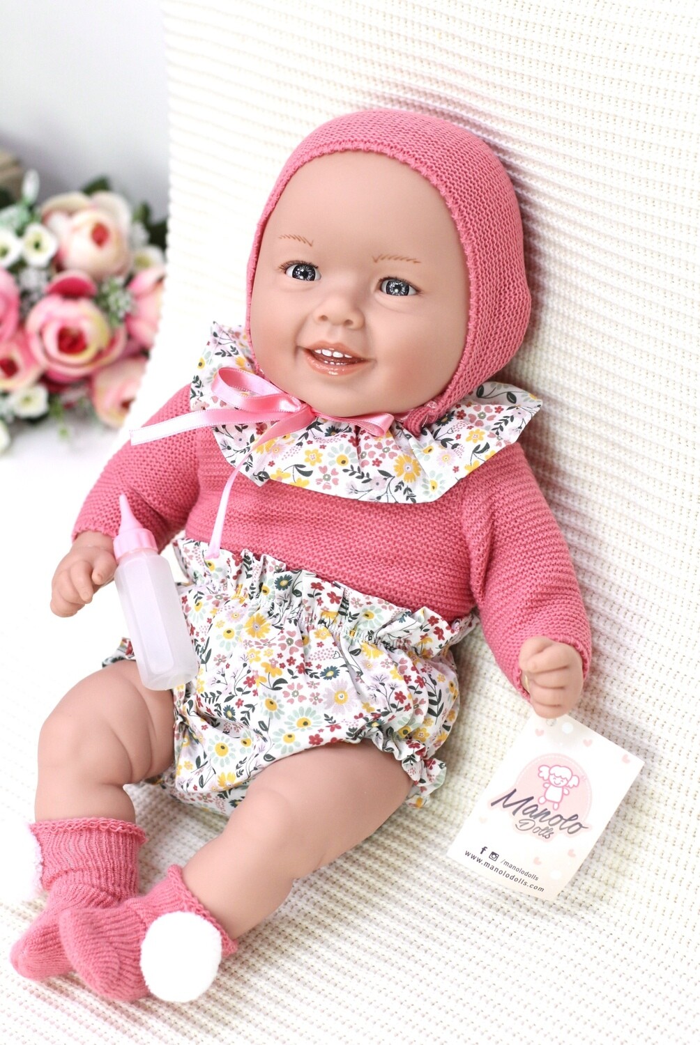 Кукла мягконабивная Диана-малышка, Manolo Dolls, 40 см. Упаковка пакет