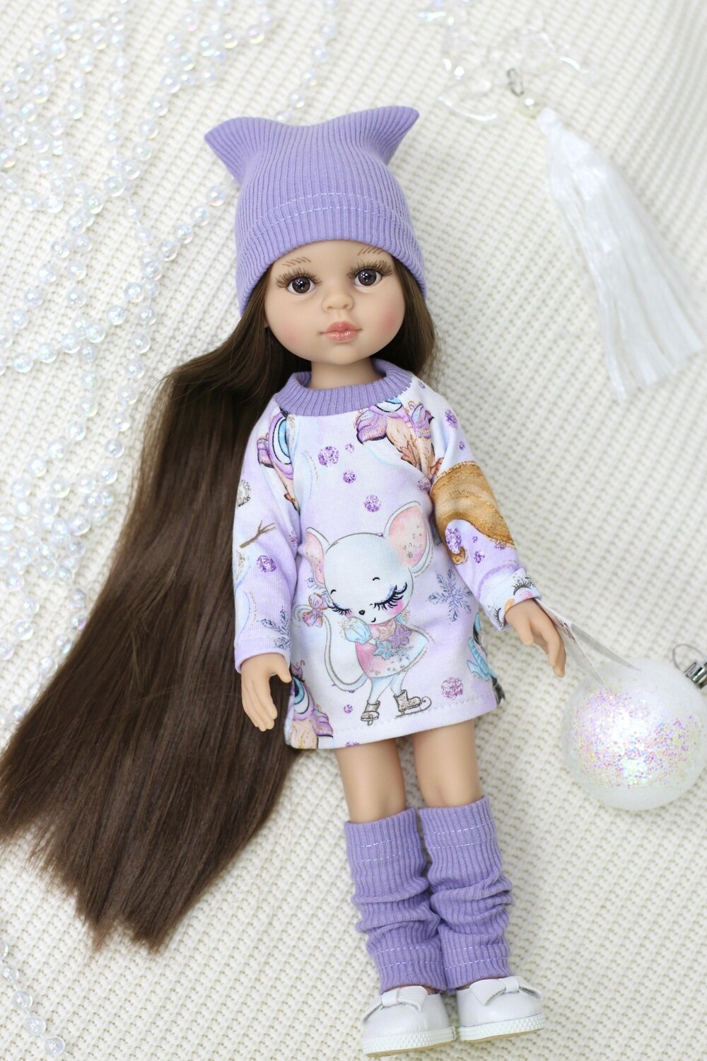 Кукла Кэрол Рапунцель с длинными волосами в модной одежде (Паола Рейна) (пижама в комплекте), 34 см