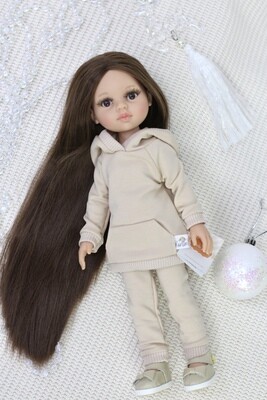 Кукла Кэрол Рапунцель с длинными волосами в стильном образе (Паола Рейна) (пижама в комплекте), 34 см