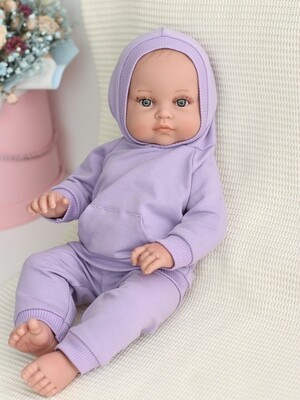 Виниловая кукла-младенец Алисия, Lamagik S.L. (Magic Baby), в авторском наряде KukolkaKids, 45 см. Упаковка пакет