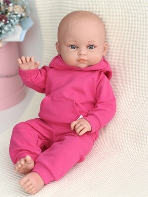 Виниловая кукла-младенец Алисия, Lamagik S.L. (Magic Baby), в авторском наряде KukolkaKids, 45 см. Упаковка пакет