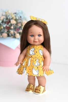 Кукла Бетти с ароматом карамели, со средней длиной волос, в платье с бантиком, 30 см, Lamagik