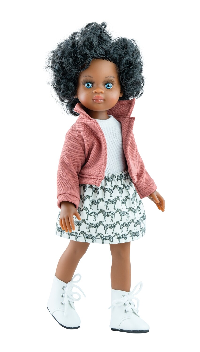 Кукла Нора с кудряшками с голубыми глазами Паола Рейна (Paola Reina) (в фабричном наряде), 34 см