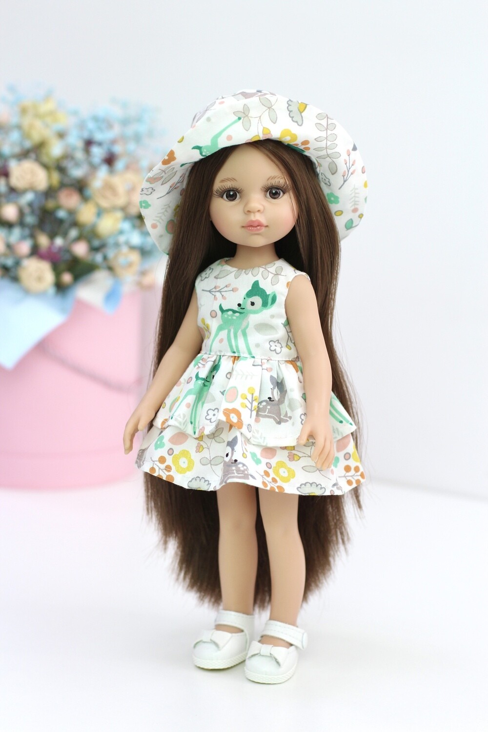 Кукла Кэрол Рапунцель с длинными волосами в красивом образе (Паола Рейна) (пижама в комплекте), 34 см