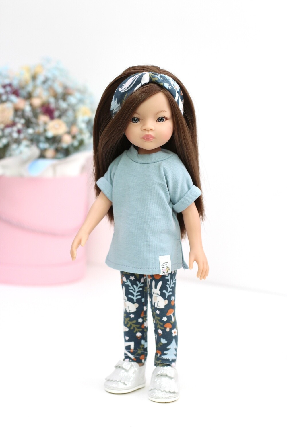 Кукла Мали в наряде с единорогами, Паола Рейна , 34 см