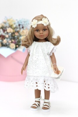 Кукла Лусиана со смуглым оттенком кожи, Паола Рейна (в фабричном наряде), 34 см