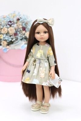 Кукла Кэрол Рапунцель с длинными волосами в красивом платье (пижама в комплекте) (Паола Рейна), 34 см