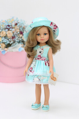 Кукла Карла с волосами по пояс в красивом наряде, с голубыми глазами (пижама в комплекте), Паола Рейна, 34 см