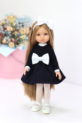 Кукла Карла Рапунцель - школьница с серо-голубыми глазами (пижама в комплекте), Паола Рейна , 34 см