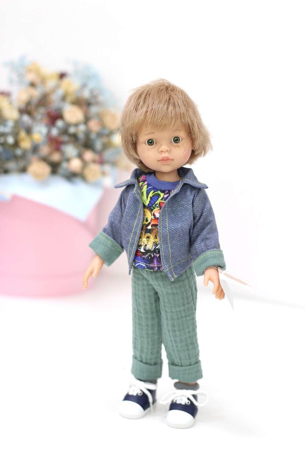 Кукла мальчик Луис, Паола Рейна (в фабричном наряде), 34 см