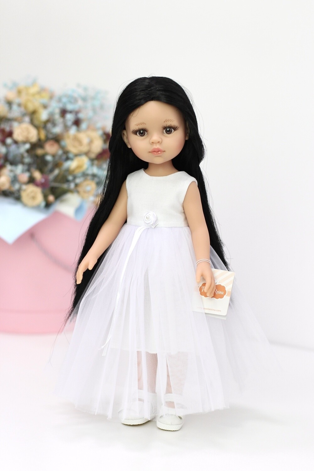 Кукла Карина с волосами до колен с карими глазами, Паола Рейна , 34 см