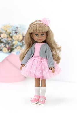Кукла Клео латина (Ириска) с чёлкой в нарядном образе Паола Рейна, 34 см