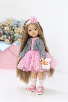 Кукла Маника Рапунцель в нарядном образе Паола Рейна (пижама в комплекте), 34 см