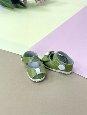 Зелёные туфли с застёжкой для куклы Paola Reina 32-34 см