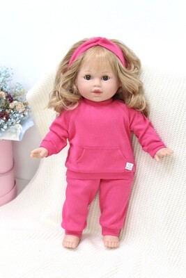 Кукла мягконабивная Тина с закрывающимися глазками, Marina&Pau, 42 см. Упаковка пакет