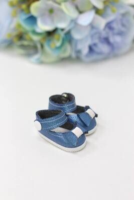 Синие туфли с застежкой на кнопке для куклы Paola Reina 32-34 см