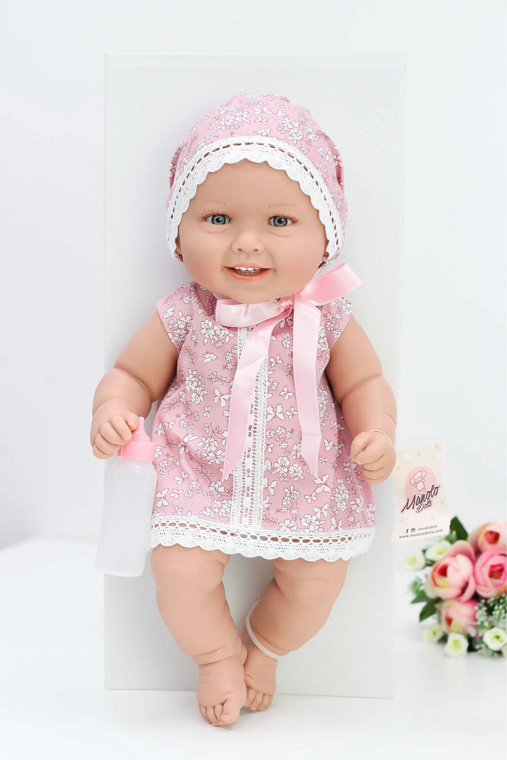 Кукла виниловая Manolo Dolls DIANA младенец без волос, 48 см