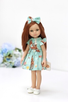 Кукла Кристи с прямыми волосами в платье (пижама в комплекте),  Паола Рейна , 34 см