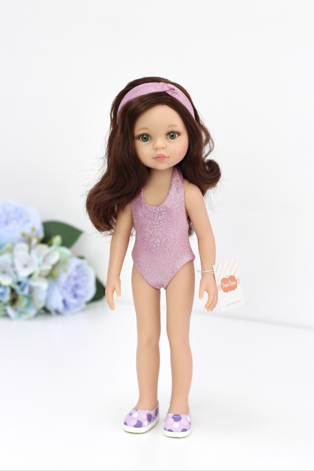 Кукла Кэрол с волосами по пояс в купальнике, с зелёными глазами (Паола Рейна), 34 см