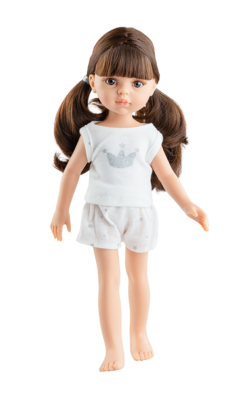 Кукла Кэрол с челкой и хвостиками в пижаме (Паола Рейна), 34 см