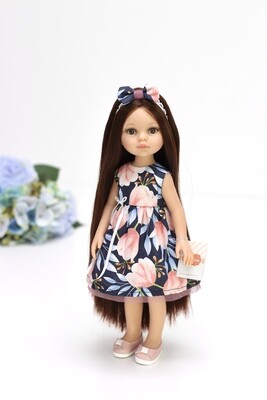 Кукла Кэрол Рапунцель в платье с тюльпанами Паола Рейна (пижама в комплекте), 34 см