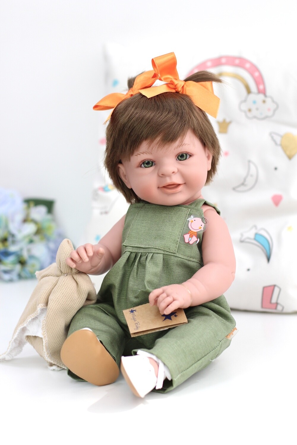 Виниловая кукла-младенец Паула, Lamagik S.L, 45 см. Упаковка фирменная коробка