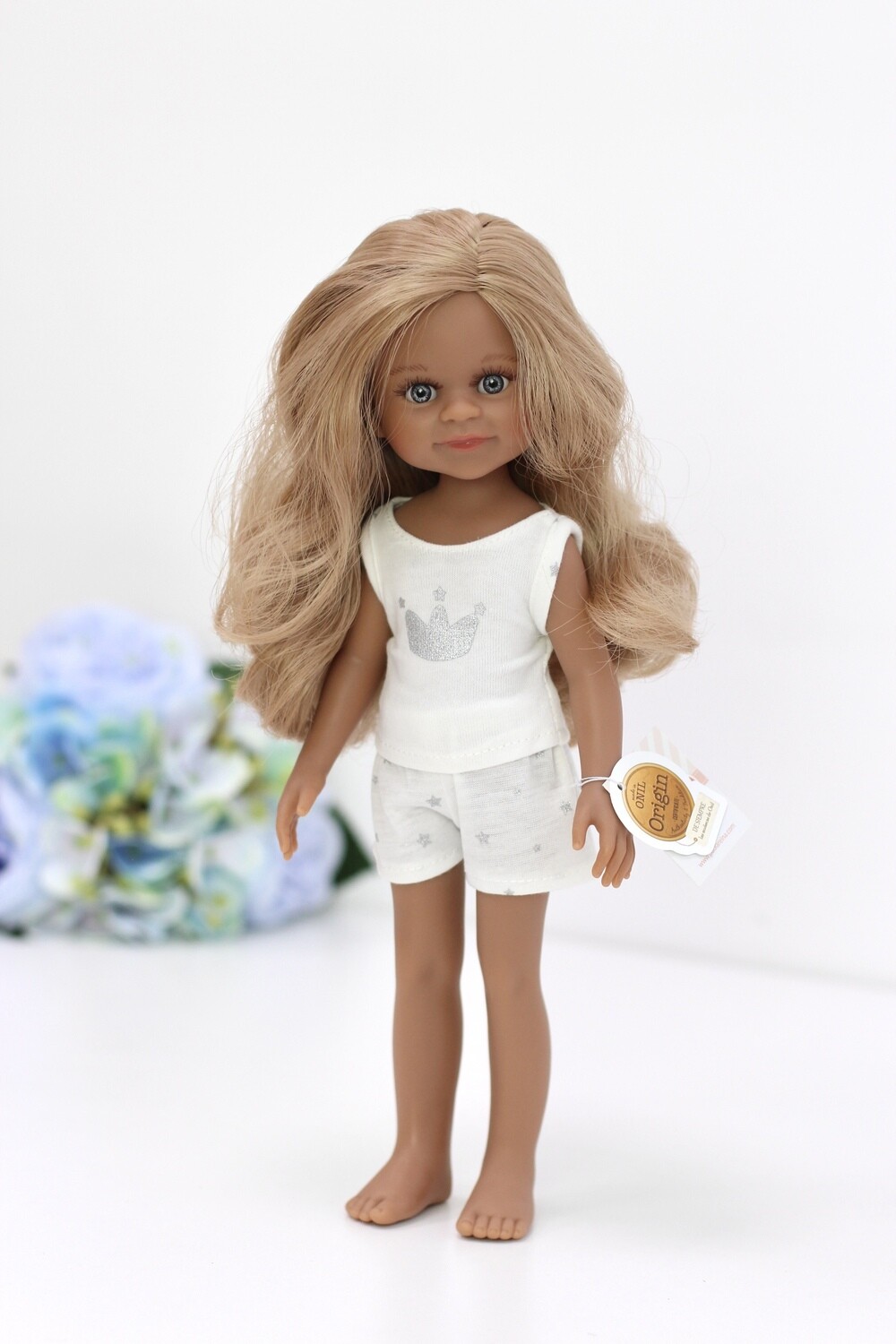 Кукла Симона в пижамке, волнистые волосы (Паола Рейна), 34 см
