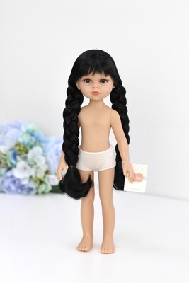 Кукла Карина с чёлкой, две косы, без одежды (голышка) (Паола Рейна), 34 см