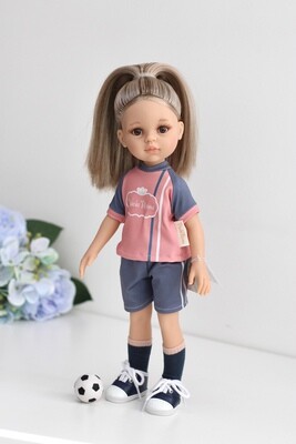 Кукла Моника футболистка, Паола Рейна (в фабричном наряде), 34 см