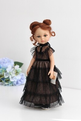 Кукла Кристи в стиле Уэнсдей, Паола Рейна, 34 см
