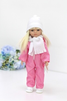 Кукла Маника с чёлкой в зимнем комбинезоне 