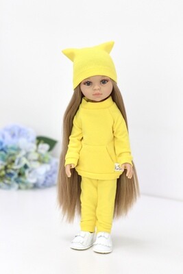 Кукла Карла Рапунцель в жёлтом костюме, Паола Рейна (пижама в комплекте), 34 см