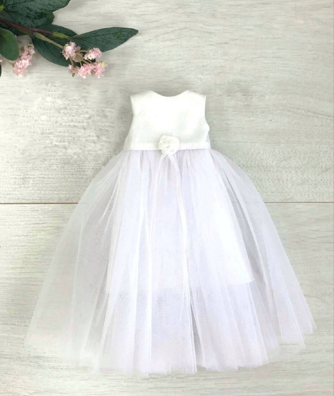 Нарядное белое платье для куклы Paola Reina 32-34 см