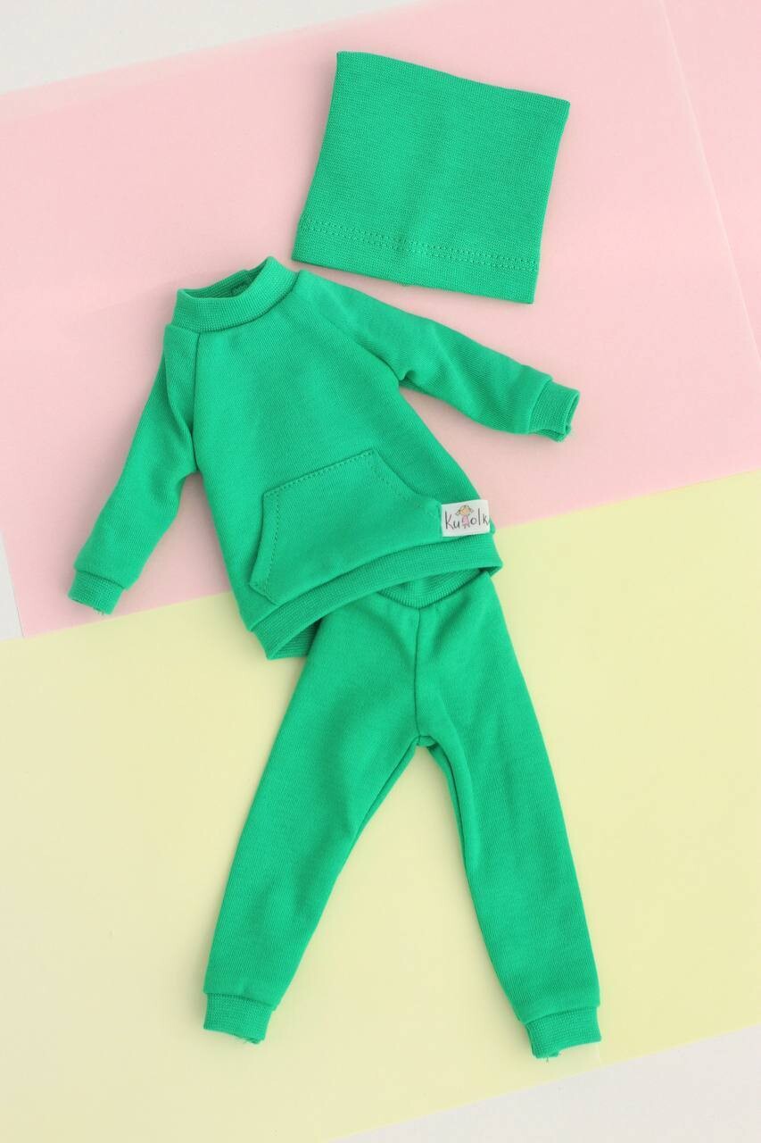 Костюм зелёный для куклы Paola Reina 32-34 см