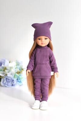 Кукла Маника Рапунцель в фиолетовом костюме, Паола Рейна (пижама в комплекте), 34 см