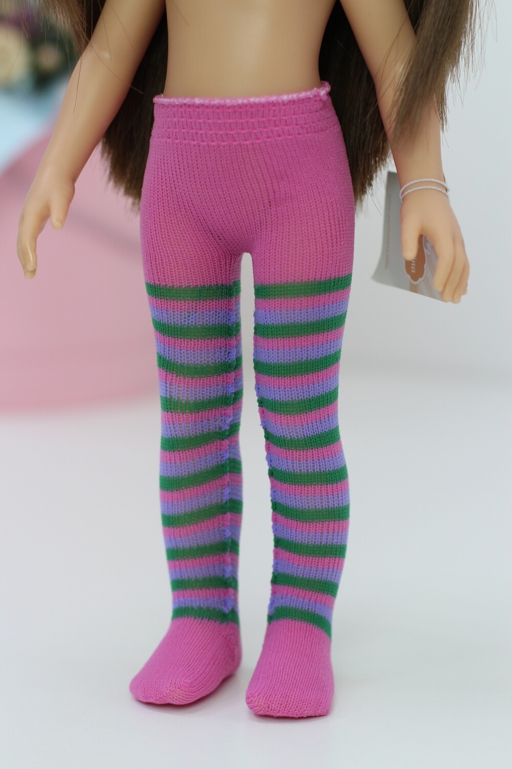 Колготки розовые в полоску для куклы Paola Reina 32-34 см