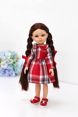Кукла Кэрол Рапунцель в платье в клетку (Паола Рейна) (пижама в комплекте), 34 см