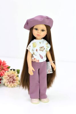 Кукла Кэрол Рапунцель в костюме с беретом, Паола Рейна, (пижама в комплекте), 34 см