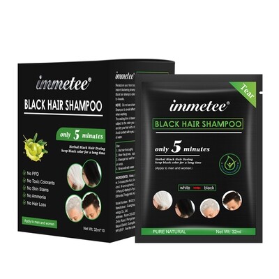 Immetee Black Hair Shampoo - Only 5 Minutes Colour