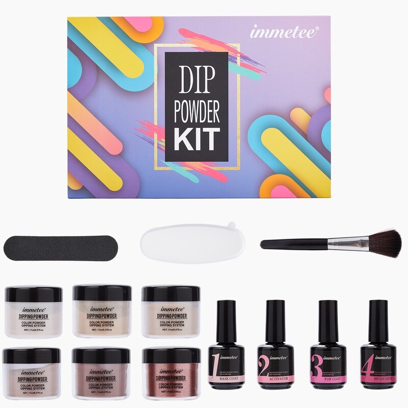 Immetee Dipping Powder Nail Starter Kit 6 Colors