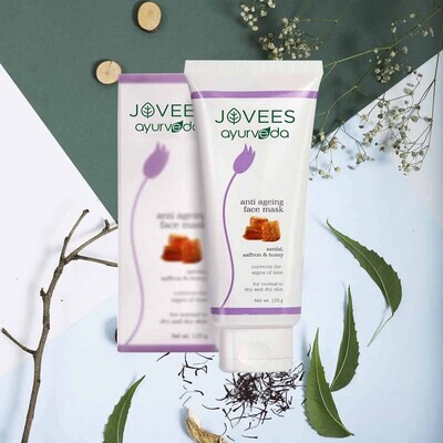 JOVEES SANDAL,SAFFRON &amp; HONEY ANTI-AGEING FACE MASK - 120g