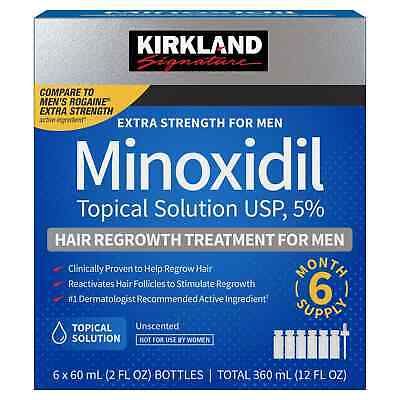 Kirkland Minoxidil 5% - MEN Hair Regrowth Solution 6 Month (1 Box)