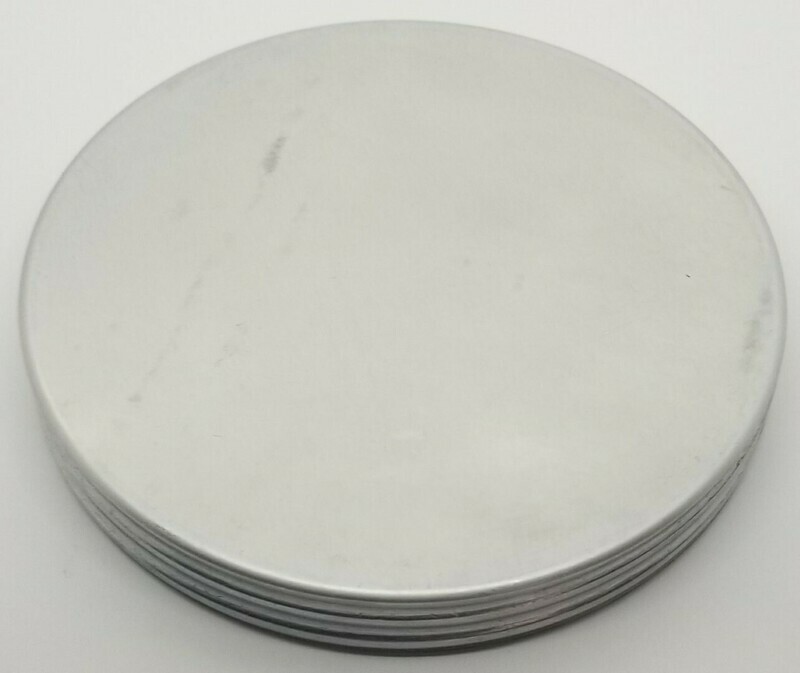 3-7/8" 3.875 inch Wide Mouth Coffee Jar Lid Aluminum Hoosier Sellers antique vintage old