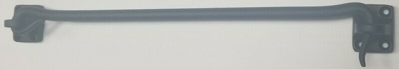 12 INCH EYE & HOOK BOLT lock Cast Iron black powder coated gate barn door shutters cabin hole latch catch rustic
