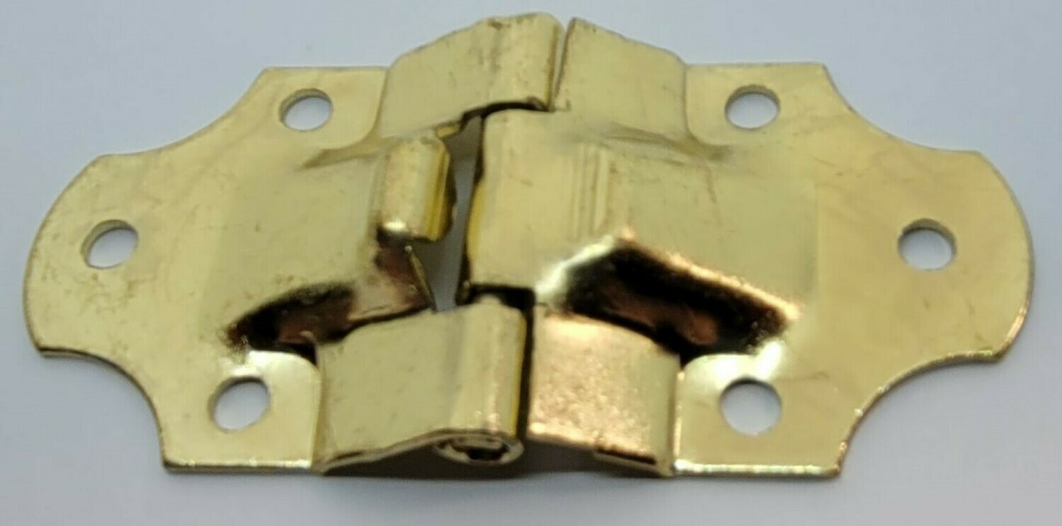 Brass Plated Stamped Steel Trunk Stop Hinge, chest, steamer antique old vintage lock