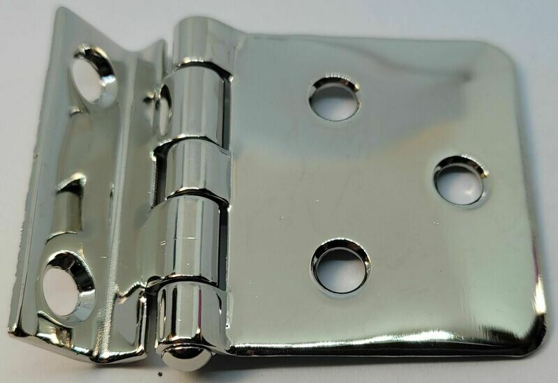 3/8" Off Set Sellers Cabinet Hinge NICKEL Hoosier Wilson Solid Brass antique vintage retro old