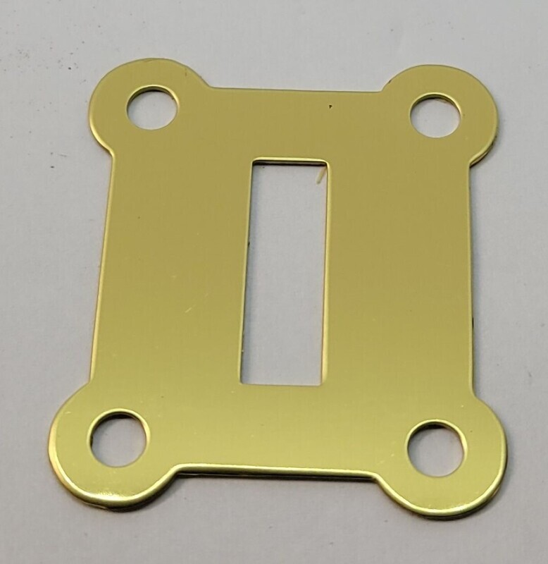 Stamped polished Brass WESTERN ELECTRIC Style SWITCH HOLE COVER - Wall telephone antique vintage old kellogg